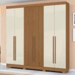 Guarda Roupa 0230 Ripado 3D Com 6 Portas e 2 Gavetas