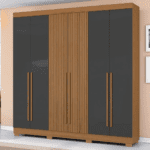 Guarda Roupa 0230 Ripado 3D Com 6 Portas e 2 Gavetas - Imagem 2