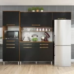 Cozinha Modulada Jade 4 Pças Com Puxadores em MDF - Imagem 3