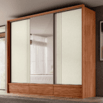 Guarda Roupa Democrata Com Espelho 3 Portas de Correr