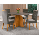 Mesa de Jantar Passion I 1,20 Com 4 Cadeiras