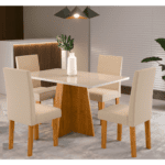 Mesa de Jantar Sevilha V 1,20 Com 4 Cadeiras Vênus