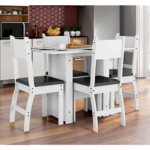 Mesa Milano Com 4 Cadeiras Em MDF Tampo Retangular