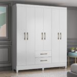 Guarda Roupa Panamá Com 6 Portas e 2 Gavetas - Imagem 2