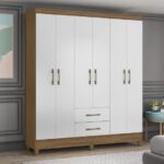 Guarda Roupa Panamá Com 6 Portas e 2 Gavetas