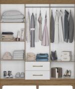 Guarda Roupa Panamá Com 6 Portas e 2 Gavetas - Imagem 4