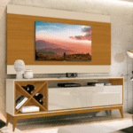 Painel e Rack Merlot Para TV de Até 58"