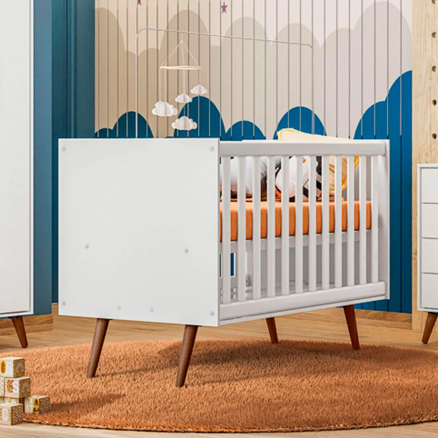 Berço Encanto Retrô Transforma em Mini Cama - Imagem 1