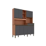 Kit Cozinha Merlot Perfil 9 Portas 100% MDF - Imagem 3