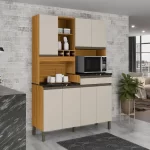 Kit Cozinha Compacta Verdot Perfil  7 Portas 100% MDF - Imagem 2