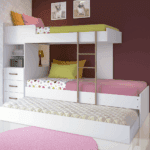 Treliche Plus Com 3 Gavetas Para Colchão 088 Com Proteção Na Cama Superior