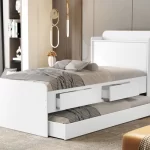 Bicama Baú Tamires Com 2 Gavetas e Cama Auxiliar