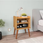 Mesa De Cabeceira Aroma Pés em Madeira