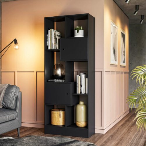 3950-livreiro-com-nicho-2-portas-preto-fosco-ambiente-1024x731